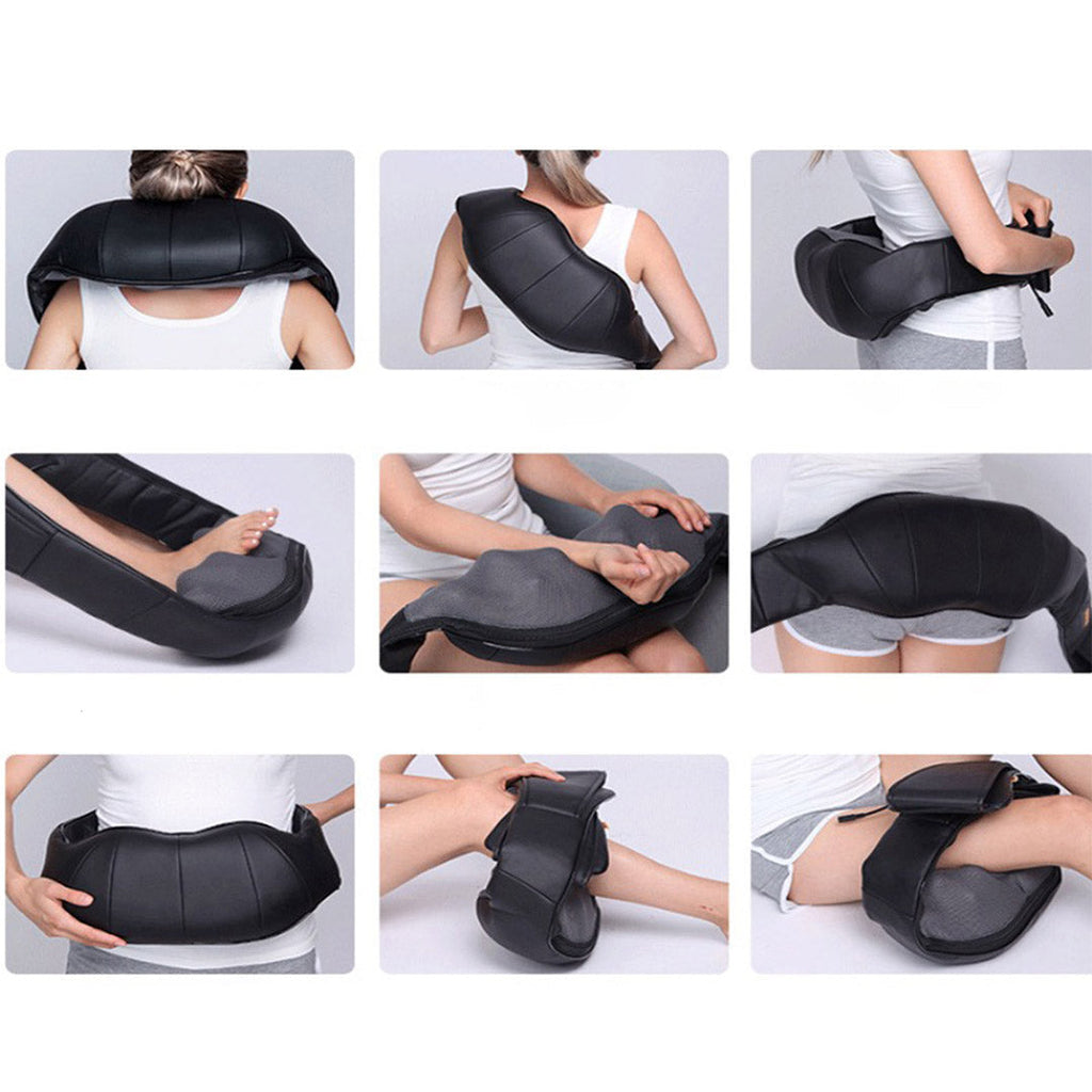 NNEAGS 2X Electric Kneading Back Neck Shoulder Massage Arm Body Massager Black/Blue