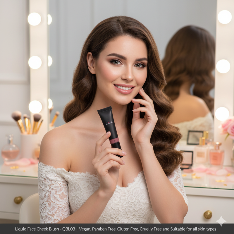 Liquid Face Cheek Blush - Pinch - QBL03 | Vegan, Paraben Free, Gluten Free, Cruelty Free and Suitable for all skin types